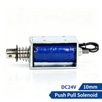 Électroaimant DC24V, course de 10 mm, 30N, dimensions 64*38*30mm, solénoïde à cadre ouvert, poussant-tirant, pour machine d'emballage