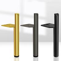 Pieds de table en fer avec hauteur personnalisable de 10 cm à 75 cm, accessoires de quincaillerie noirs, pieds de table en fer pour salle à manger