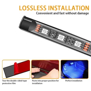 18 Led trang trí môi trường xung quanh chuỗi ánh sáng giao hưởng Led Xe bầu không khí đèn kiểm soát ứng dụng RGB bầu không khí ánh sáng cho Led Xe - Product Image 2