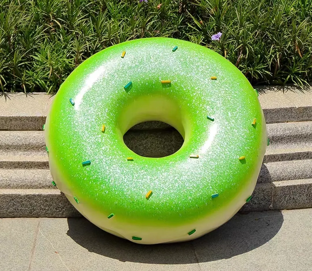 Tùy chỉnh Ice Cream sợi thủy tinh điêu khắc Macaron Donut Trang trí ngoài trời Ice Cream sợi thủy tinh điêu khắc
