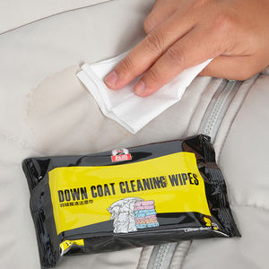 BIKI OEM ODM Portable Nonwoven <span class=keywords><strong>Wet</strong></span> <span class=keywords><strong>Wipes</strong></span> Instant Stain Removal Down Jacket Cleaning Wipe Customizável - Product Image 2