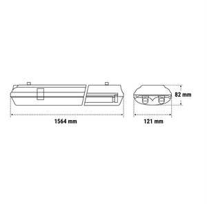 Lampada LED Industriale Beghelli Tri Proof 160 Cm IP65 Resistente alle Intemperie - Product Image 2