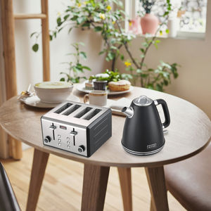 Ousheng Retro Design <strong>4</strong>-Slice Stainless Steel <strong>Toaster</strong> <strong>and</strong> Electric <strong>Kettle</strong> <strong>Set</strong> Breakfast <strong>Set</strong> Customized Logo Household Application - Product Image 2