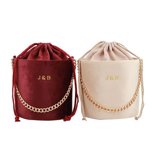 Neceser <span class=keywords><strong>de</strong></span> terciopelo con cordón, bolsa organizadora <span class=keywords><strong>de</strong></span> almacenamiento <span class=keywords><strong>de</strong></span> maquillaje con asa <span class=keywords><strong>de</strong></span> cadena, cadena inferior redonda - Product Image 2