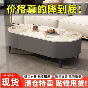 Table basse ovale moderne avec plateau en marbre gris, meuble de salon au design minimaliste, idéale pour les petits appartements - Product Image 4