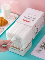 Boîte d'emballage imprimée personnalisée en paille jetable avec ligne de déchirure | Boîte distributrice de papier recyclable pour café et restaurant