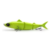 Leurre Minnow Artificiel Multi-sections en Plastique Dur 22,5 cm 111 g avec Hameçons Biomimétiques pour la Pêche en Mer et le Bass