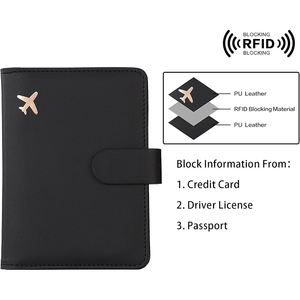 Portafoglio da Viaggio Impermeabile in PU con Porta Passaporto e Porta Carte, Custodia Pratica e Resistente per Documenti di Viaggio - Product Image 3