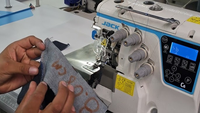 Machine à coudre surjeteuse numérique Jack C6 d'occasion, réglage automatique de l'épaisseur, machine à points de surjet haute vitesse, couture de matériaux épais