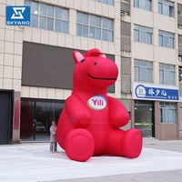 Cheval Gonflable Géant Personnalisé Rouge pour la Promotion d'Événements Commerciaux