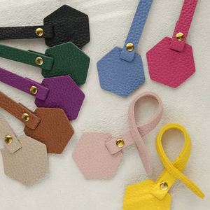 Hexagonal <b>Handbag</b> Accessories Multi-coloured PU Leather Keychain Pendant <b>Colourful</b> Handmade Gifts - Product Image 1