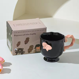 Personalized Design Three-Dimensional Butterfly Luxury Multi Color Food Safe Ceramic Coffee Mug 301-400ml Sustainable Wedding - Product Image 3