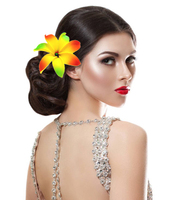 Bunga Tiare Buatan dari Busa EVA Multi Warna untuk Aksesori Rambut Wanita, Pesta Pulau Tropis, dan Fashion