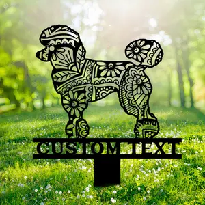 Custom Poedel Tuin Decor Stapel Tuin Kunst Poedel Liefhebbers Cadeau Hond Tuin Bord Outdoor Decor Voor