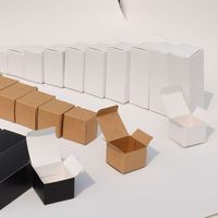 Boîte pliante en carton blanc vierge en gros, boîte d'emballage en papier cartonné blanc imprimée sur mesure