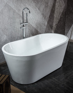 Baño chino de 1300mm, Gemy, pequeño, individual, blanco, de resina acrílica, Oval, bañera - Product Image 2