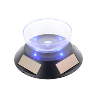 Vente en gros de présentoir solaire avec plateau tournant à 360 degrés, présentoir à double usage avec batterie, support solaire rotatif