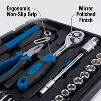 Lot complet de 97 outils à main OEM en gros, embouts de tournevis, jeu de douilles à cliquet en acier au chrome-vanadium, boîte à outils portable, garantie 3 ans