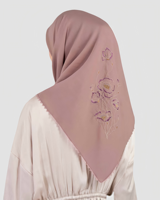 Foulard Hijab Brodé Personnalisé pour Femmes Musulmanes – Voile de Coton Uni, Écharpes Traditionnelles, Châles, Joli Foulard de Tête – Fabricant