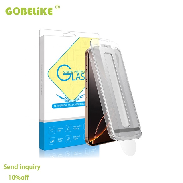 Bubble-free  3 Pack HD Tempered Glass Full Coverage Easy Installation Clear Screen Protector with Phone Automatic Installation