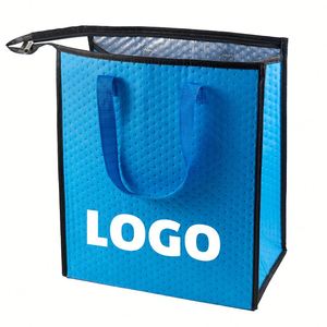 Wholesale Customized <b>Beach</b> Lunch Custom Cake Aluminum Foil Non Woven Thermal Insulated Cooler Tote <b>Bag</b> - Product Image 3
