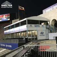 Tente à double étage pour événements commerciaux avec structure en aluminium et parois en verre à vendre