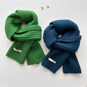 Bufanda de Lana 100% Tejida para Mujer, Diseño de Canalé Vertical, Color Sólido, Cálida, Suave, para el Invierno, para Viajes y Uso Diario - Product Image 2