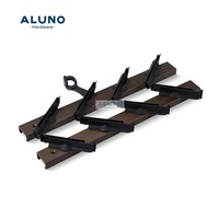 ALUNO Fournit un cadre de persienne en aluminium à double commande, 3 lames, 26 lames, pour fenêtres et cadres de vitres