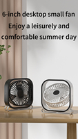 Mini-ventilateur de table USB carré en plastique, 3 vitesses réglables, silencieux, pour maison et hôtel, idéal pour la vente en gros