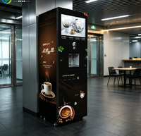 Distributeur automatique de café sur pied à grand écran, distributeur automatique de café en libre-service