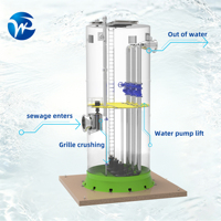 Station de pompage entièrement automatique et intelligente en fibre de verre avec fonction de levage des eaux usées, solution d'amélioration des eaux usées enterrées