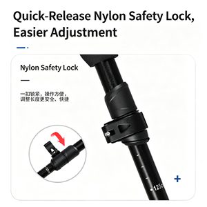 Adjustable Stainless Steel Folding Trekking Pole with Cork Handle and Rubber Tip for Hiking and Camping - Product Image 2