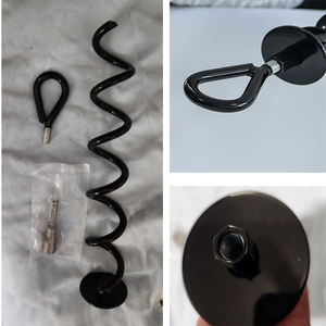 Kit de <span class=keywords><strong>fixation</strong></span> robuste pour trampoline avec 4 sangles - Ancrage en spirale en acier pour trampoline, balançoire, pavillon, tente de fête, maison - Product Image 2