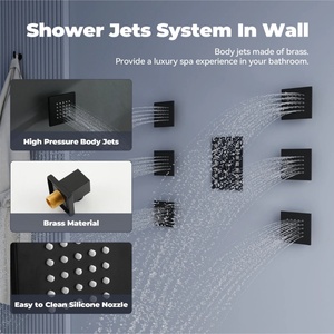 Cross-border 35*12inch Stainless Steel Hotel Use Ceiling-Mounted Concealed Digital Display LED Matrix <b>Shower</b> BXW-001 LED Display - Product Image 1
