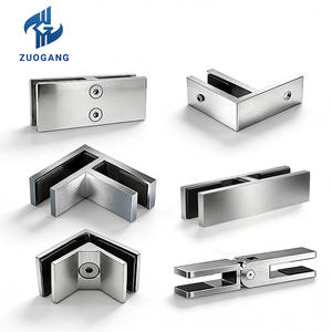 Abrazadera Moderna de Acero Inoxidable y Latón para Vidrio, para Uso en Exteriores, Valla de Piscina, Balcón, Escalera, Villa, Jardín, Barandilla de Vidrio, Esquina de 90 Grados - Product Image 2