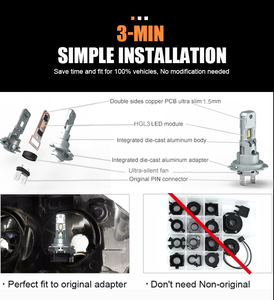 EKLIGHT 10000LM Faro Láser de Coche Auto H7 Led Bombilla de Faro H11 H4 9005 9006 9012 881 Bombilla de Luz Led de Coche - Product Image 2