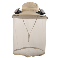 Chapeau anti-moustiques et anti-insectes solaire à double ventilateur, haute qualité, best-seller, nouveau modèle d'été, unisexe