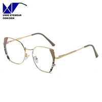 Vente chaude 2025 – Lunettes anti-lumière bleue œil de chat en métal massif de haute qualité, légères, pour femmes, vente en gros