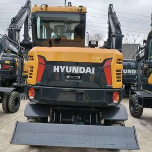 Excavatrice sur pneus Hyundai HW60ECO d'occasion, 6 tonnes, moteur Yanmar, système hydraulique d'origine, mini-pelle pour travaux municipaux - Product Image 4