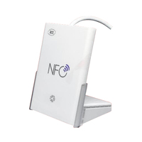 Lector de tarjetas resistente al agua NFC, lector de tarjetas ISO15693, USB 13,56 MHz, lector RFID con soporte, opcional, para el envío a través de la red