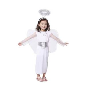 MS Halloween <b>Angel</b> Costume for Girls Kids <b>Goddess</b> Cosplay Wing Clothing Children's Carnival Role Play Party Performance Dress - Product Image 2