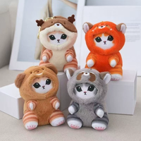 Boneka Gantungan Kunci Mofusand Kucing Lucu Langsung dari Pabrik, Super Lembut 10cm, Mainan Hewan Isi Kapas PP, Penghibur Unisex