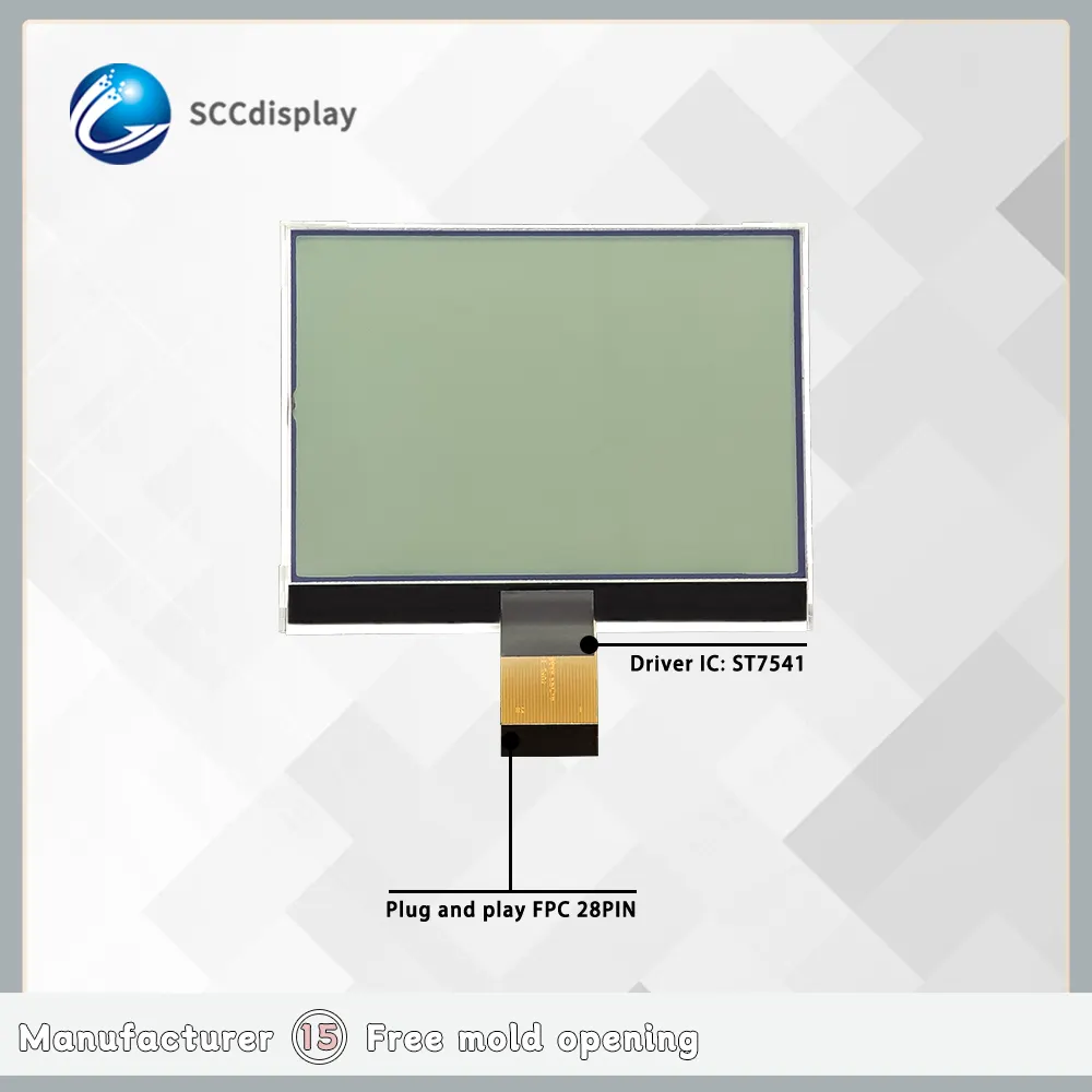 Доступный COG 128x96 Графический ЖК-дисплей SJXD12896A FSTN положительный монохромный ЖК-дисплей Plug and play FPC connection lcd display