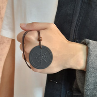 À la mode femmes hommes quantique noir pendentif colliers scalaire énergie Neg Ions Protection collier de pierre volcanique