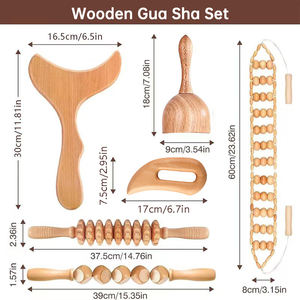 Herramienta de Masaje de Terapia de Madera, Herramienta de Mano para Esculpir Cuerpo, Drenaje Linfático, Anticelulitis, Alivio del Dolor Muscular, 16 Unidades - Product Image 4