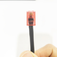 Cable de Conexión Telefónica Kaicap 24AWG RJ11 6P-4C, Cable Modular Recto de 10 Núcleos 6P4C, Certificado ETL, Blindaje de Lámina de Aluminio, Personalizado
