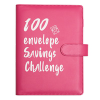 Carnet de budget A5 en cuir PU avec enveloppes pour l'challenge des 100 enveloppes, idéal pour la gestion de l'argent – Fournisseurs en gros