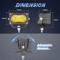 Nouvelle barre lumineuse LED Shinemien SM-926H 12V 24V universelle, pods LED de 3 pouces, feux de travail, indice de protection IP67, 40 watts, phare antibrouillard tout-terrain, faisceau spot