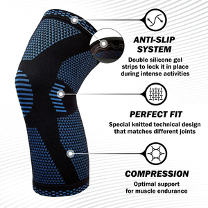 Genouillères de soutien élastiques en nylon pour la course, le cyclisme et le basketball – Manchons de compression sportifs - Product Image 1