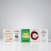 Set de 5 Libros de Autoaprendizaje y Crecimiento Personal para Adultos, Tapa Blanda: Hábitos Atómicos, Psicología, Dinero, Coraje, No Ser Apreciado